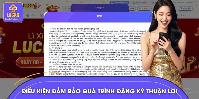 Một số điều kiện đảm bảo quá trình đăng ký diễn ra thuận lợi