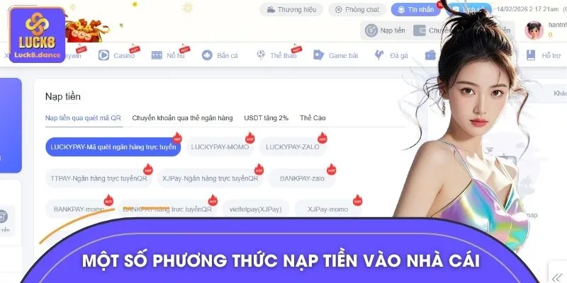 Một số phương thức nạp tiền vào nhà cái được ưa chuộng